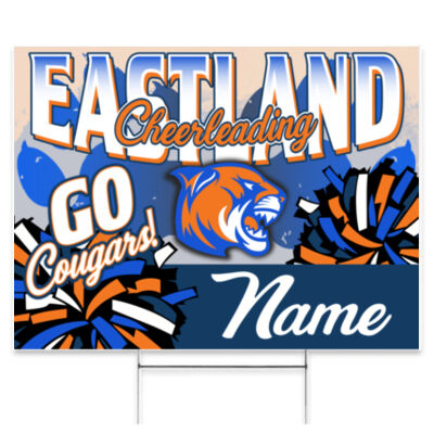 Eastland Cheerleading - 18" x 24" Yard Sign (Shipping not available) Thumbnail